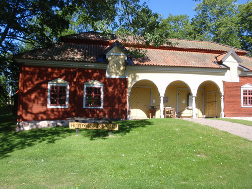 A little Museum composed of the two most popular house colors in Sweden.